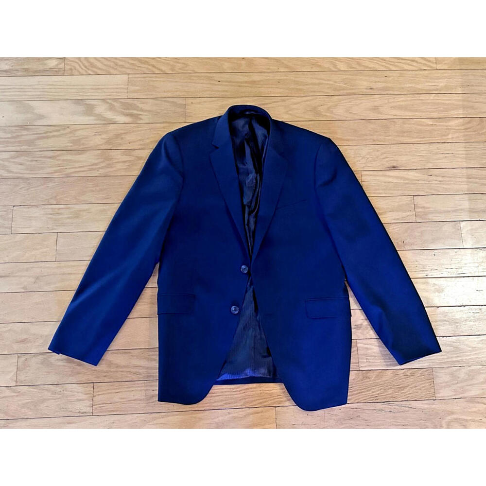 Bertolini Sport Coat Men's Size 40R Blue Super 140s Wool